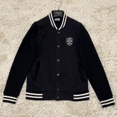 ラコステ　スタジャン　グレー　ブラック　M ラコステ LACOSTE スタジアムジャンパー （ダークグレー