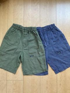 ストライプ柄ハーフパンツ 2色セット130