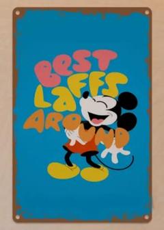 7-77 ブリキ看板　アメリカン雑貨　ミッキーマウス　ディズニー