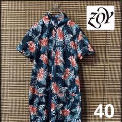【ZOY】アロハプリントワンピース ゴルフウェア 40