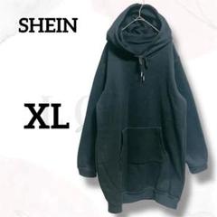 シーイン　スウェットワンピース　XL　美品　黒　ビッグフード　ゆったりサイズ