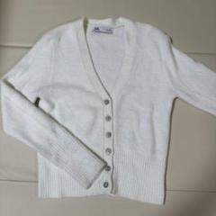 ZARA カーディガン　イエロー　ビジュー 新品未使用 ZARA イエロー ビジュー 半袖カーディガン Sサイズ
