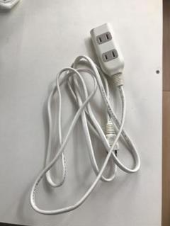 ホワイト 2口電源タップ