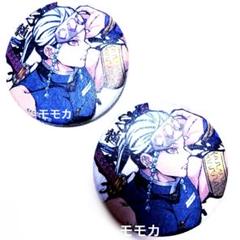 鬼滅の刃 柱合会議 蝶屋敷 和紙缶バッジ 2個セット 宇髄 天元