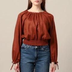 BEAUTY&YOUTH リネンブラウス テラコッタ 麻