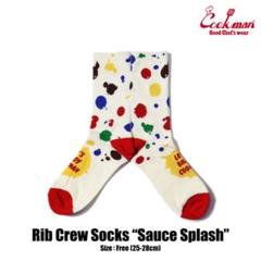 クックマン　ソックス Rib Crew Socks Sauce Splashのサムネイル
