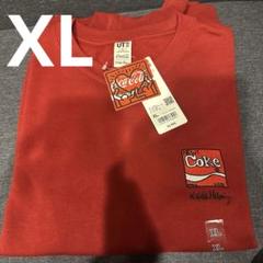 キース・ヘリング X コカ・コーラ スウェットシャツ　赤　RED レッド