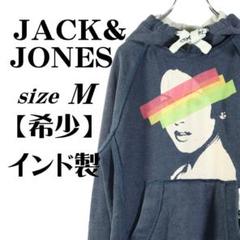 【USA古着】プルオーバー スウェットパーカー 肖像画プリント M【送料無料】