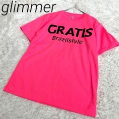 glimmer GRATISプリントピンク Tシャツ SS スポーツ