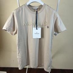 【新品タグ付き】MONCLER モンクレール刺繍レタリング半袖TシャツベージュM