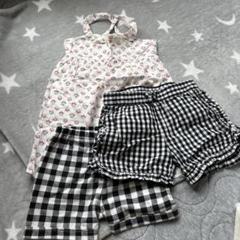 baby GAP 花柄ワンピースとチェックショートパンツ2枚セット