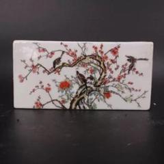 パステル喜上眉梢紋水盆 景徳鎮 陶磁器 装飾品 現代工芸品 美術品 置物 パステル喜上眉梢紋水盆 景徳鎮 陶磁器 装飾品 現代工芸品 美術