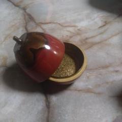 木製香合 柿