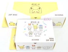 3COINS ポケピース ジップバッグ ZIPPER BAG ピカチュウ スリコ