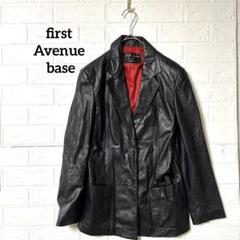 first avenue de base　レザーコート　ワインレッド　牛革　XL first avenue de base レザーコート ワインレッド 牛革 XL