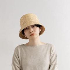 ほぼ未使用 キジマタカユキ 茶 ラフィアボーダーハット 2 ラフィアハット item153115900401-1-2.jpg