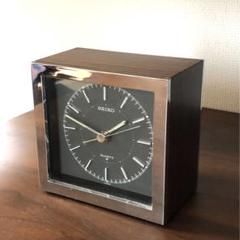 レトロ SEIKO セイコー ウッド調 メタル 置き時計 ウォッチ ビンテージ