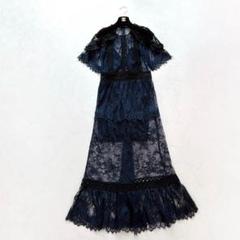 美品　セルフポートレイト　ロングワンピース セルフポートレート】ロングドレスワンピース レース刺繍 花柄