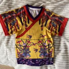 新品伝統衣装　琉装　紅型柄　沖縄　Tシャツ　 トミハチオリジナル　95