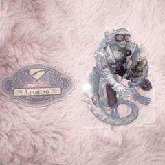 第五人格　theキャラカフェハロウィン　アクリルマドラー　魔トカゲ　ルキノ　教授 Evil Reptilian (Luchino Diruse) - Badge - SWEETS PARADISE