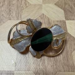 【ブローチ】レトロ アクセサリー シルバー×ゴールド