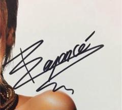 本物★鑑定書付き★ビヨンセ 直筆サイン！！！激レア Beyoncé Beyoncé 直筆サイン！！！激レア 本物☆鑑定書付き☆ビヨンセ