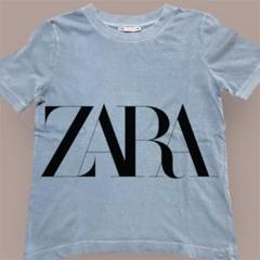 ZARA Tシャツ 無地 くすみブルー シンプル カジュアル ザラ ユニセックスのサムネイル