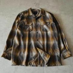PENDLETON　クラシック　ウールボードシャツ　L　トープ×カッパーオンブレ