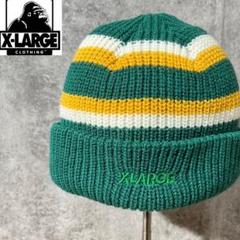 [大人気]　エクストララージ　ニットキャップ　ニット帽　刺繡ロゴ　シンプル◎