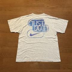 90s NIKE JUST DO IT グレー Tシャツ 難ありボロ good