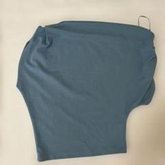 ZARA ドレープデザイン トップス Mサイズ 青
