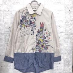 Scolar キッチュコア 古着 ファンタジー ストライプ切替 チュニックシャツ