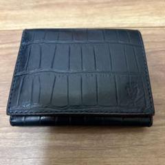 Felisi クロコダイルレザー 三つ折り財布 ネイビー - メルカリ