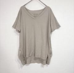 ベイフロー【M】半袖VネックTシャツ カットソー サイドスリット オーバーサイズ