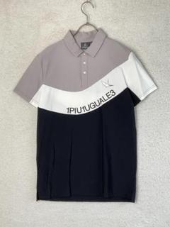 サイズS【未使用】1piu1uguale3 GOLF ウェーブ半袖ポロシャツ 未使用】1piu1uguale3 GOLF ウェーブ半袖ポロシャツ サイズ3