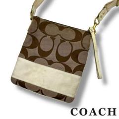 【美品】COACH コーチ 10129 ショルダーバッグ シグネチャー ホワイト