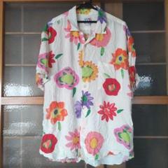 80s 90s USA製 JAMS WORLD レーヨンシャツ ハワイ フラワー