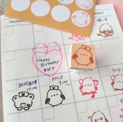 『シマエナガナース』消しゴムはんこ