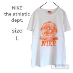 Nike the athletic dept Tシャツ　Ｌ　ホワイト　プリント