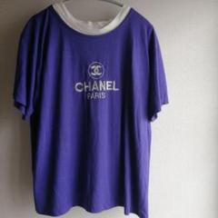 90s ヴィンテージレトロ CHANEL シャネル 刺繍 ビッグロゴT