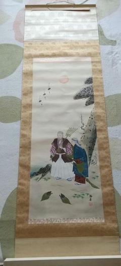 美品 掛け軸 島田智博作 紅白牡丹図 共箱 太巻き付 美術年鑑掲載作家 品質一番の 掛け軸 美品 島田智博作 美術年鑑掲載 太巻き付 共箱