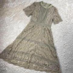 売約済✽美品✽ASAKURAアサクラパーティドレス　セットアップ　総レース花柄M ASAKURA】アサクラ パーティドレス ロング レース プリーツ S