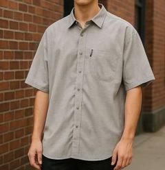 美品 コロンビア Columbia シャツ Sサイズ グレー チェック 半袖