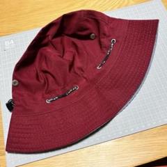 パケットハット　帽子　サファリハット　レッド　赤　オシャレ　リバーシブル　激安