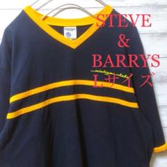 レア STEVE&BARRYS ミシガン イエロー ネイビー Vネック 半袖Lのサムネイル