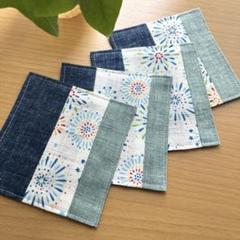 コースター　ハンドメイド　花火