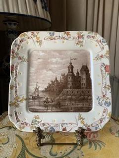 サルグミンヌ　レアなフランス製アンティーク風景画絵皿！素敵です！ サルグミンヌ レアなフランス製アンティーク風景画絵皿！素敵