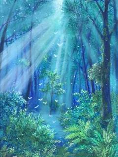 【原画】『雨粒の精ポタリ』（絵画　パステル画　精霊） 原画】『雨粒の精ポタリ』（絵画パステル画精霊）