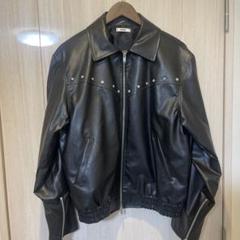 HENDER ブラックレザージャケットのサムネイル