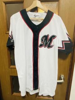 千葉ロッテマリーンズ 西村徳文 誠ユニフォームギザユニ LサイズNPBマーク付き 千葉ロッテマリーンズ 西村徳文 誠ユニフォームギザユニ Lサイズ
